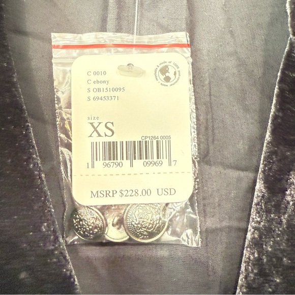 Free People Faye Velvet Jacket Military Style - Picture 6 of 13